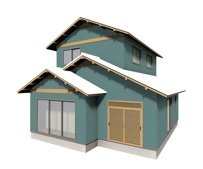 リノベーションした和風住宅のシンプルな外壁塗装