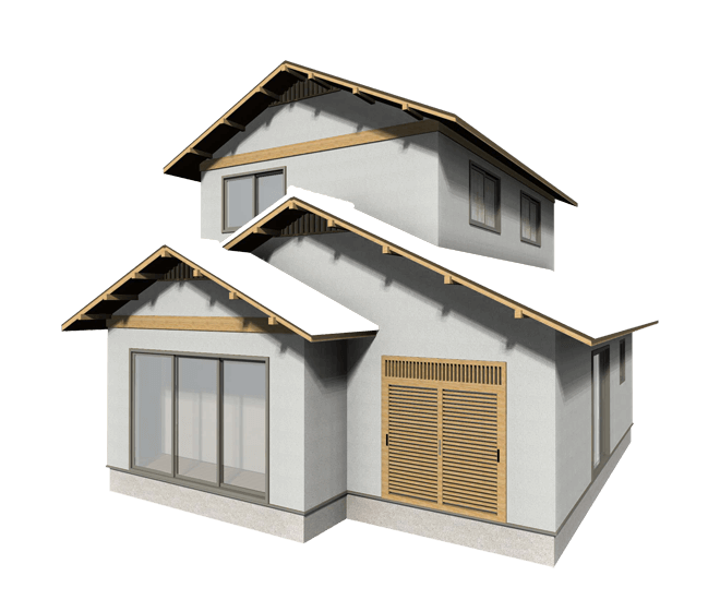 こだわり和風住宅のナチュラルなシルバーグレー色の外壁塗装