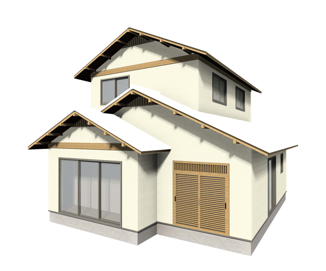 趣ある和風住宅のスタイリッシュなシルキー色の外壁塗装