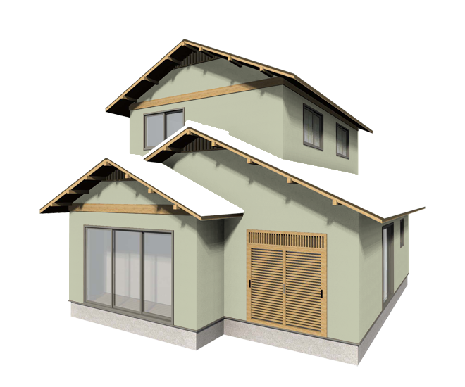 趣ある和風住宅のナチュラルな外壁塗装