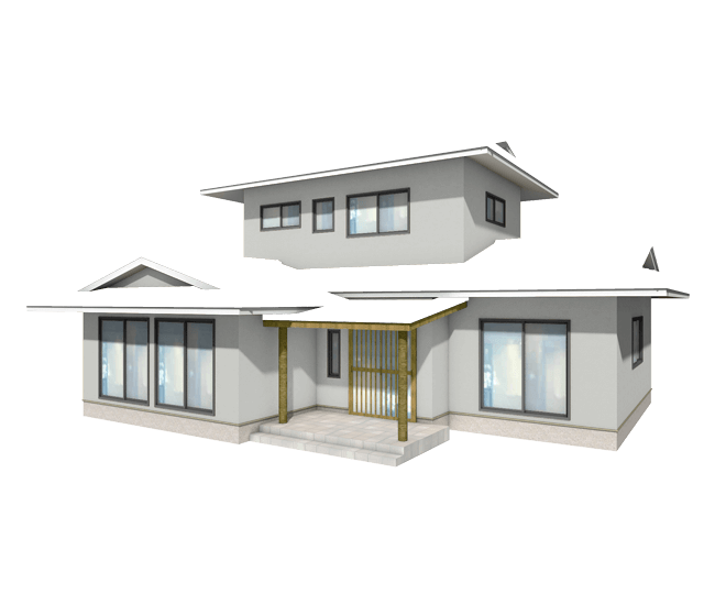 趣ある和風住宅の明るい外壁塗装