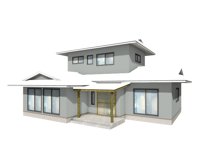 リノベーションした和風住宅のかわいい外壁塗装