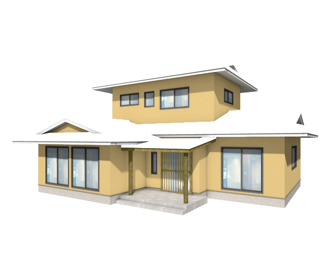 こだわり和風住宅のスタイリッシュなうすきはだ色の外壁塗装