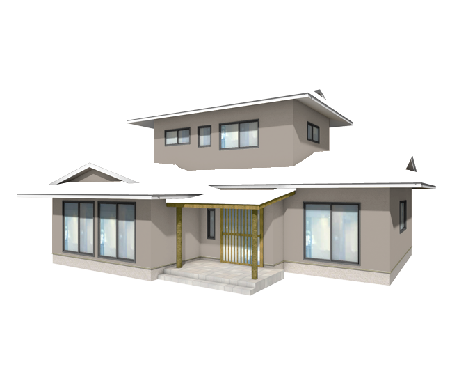 和モダン風住宅のシンプルな外壁塗装