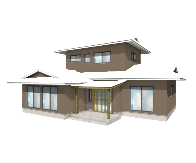 和モダン風住宅のナチュラルな外壁塗装