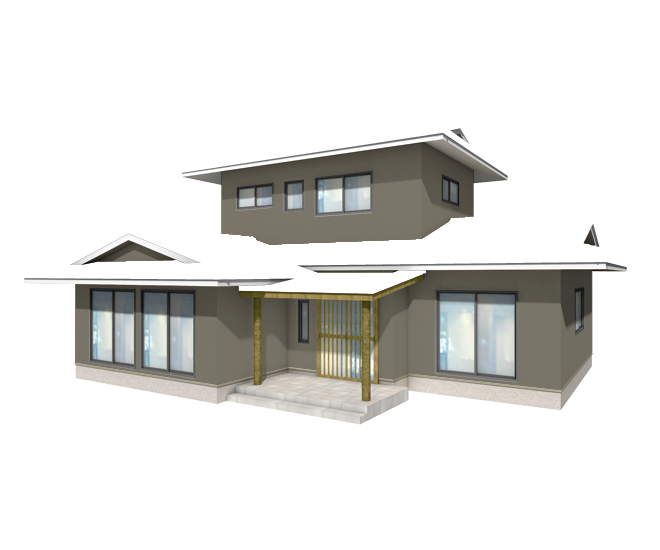 こだわり和風住宅のシンプルな外壁塗装